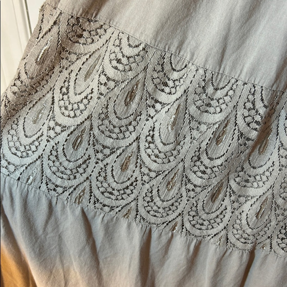 Italian lace tan coloured maxi skirt size XL boho coastal cowgirl - Picture 2 of 5